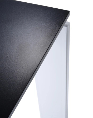  Four Rectangular 190x79 cm Aluminum Table Black
