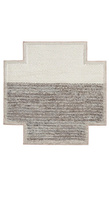 Gan Mangas Space Plait Ivory Square Carpet