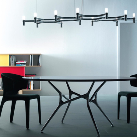 Nemo Crown Plana Major Pendant Lamp Polished Aluminum