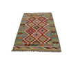 Wool kilim afghan rug multicolored 100393 148x95