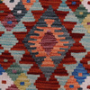 Wool kilim afghan rug multicolored 100133 143x94
