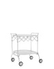 Gastone Chromo Book Cart White Glossy