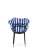 Alice's Flowers Pillow Blue Stripes