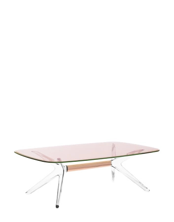 Blast Rectangular Table Transparent Brown Pink