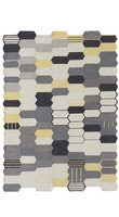Gan Kilim Seal Yellow Carpet Size 144 x 215