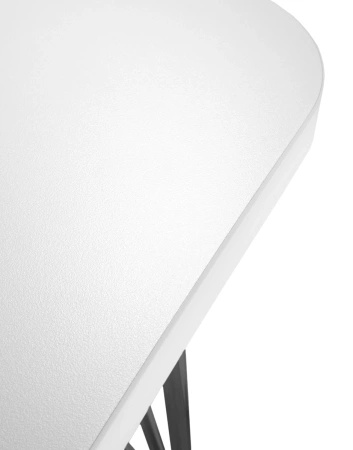 Max 190x90 cm Table on Wheels White Black