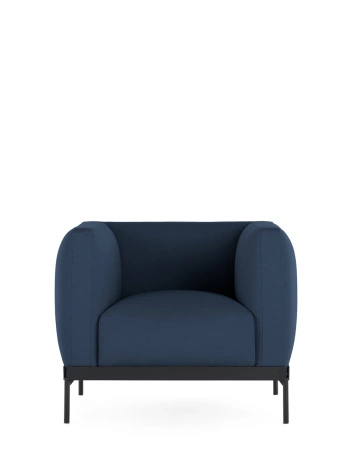 Asia Cotone Plain Fotel Niebieski