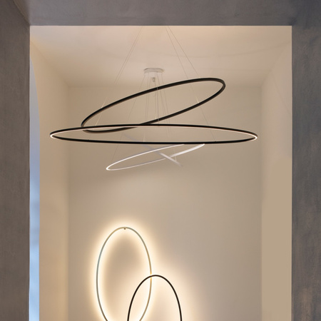 Lampa Wisząca Nemo Ellisse Double Mega 2700 K Czarny