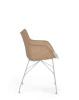 Q/Wood Slatted Ash Chair Light Wood Chromed FSC™