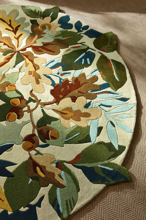 Sanderson ROBIN'S WOOD RUSSET BROWN ROUND rug 146501