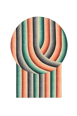 Gan Round Mirage Orange Carpet