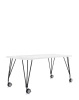 Max 160x80 cm Table on Wheels White Black