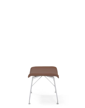 S/Wood Slatted Ash Footrest Light FSC™ Chrome Plated Leather