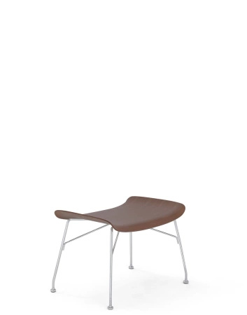 S/Wood Basic Veneer Podnóżek Ciemne Drewno Chromowany FSC™