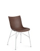 P/Wood Slatted Ash Krzesło Ciemne Drewno Chromowany FSC™