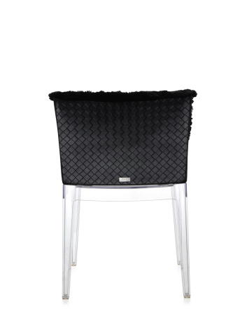 Mademoiselle Kravitz Chair Transparent Faux-Fur Woven Fabric