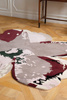 Ted Baker Shaped Magnolia Burgundy rug 162303