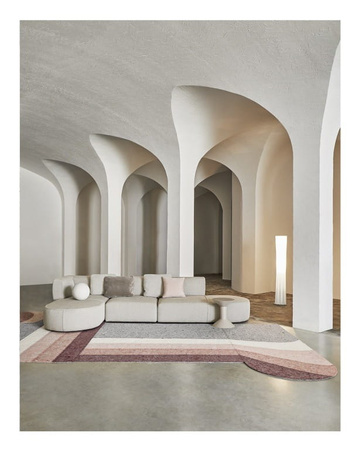 Gan Nuances Round Burgundy Carpet