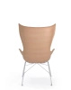 K/wood Basic Veneer Chair Light Wood Chrome Plated
