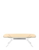 Blast Rectangular Table Transparent Chrome Brown