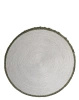 K-Lim Gray Rug with Green Fringes Ø250