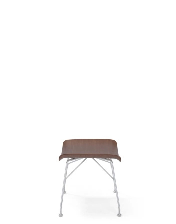 S/Wood Basic Veneer Podnóżek Ciemne Drewno Chromowany FSC™