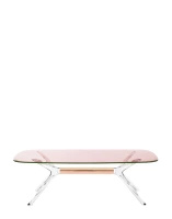 Blast Rectangular Table Transparent Brown Pink