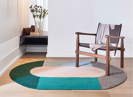 Gan Crochet Mono Pink Rug