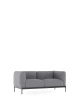 Asia Two-Seater Sofa (Cotone Plain) Gray