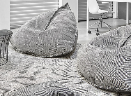Gan Sail Black pouffe