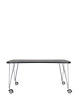 Max 160x80 cm Table on Wheels Anthracite Chrome Plated