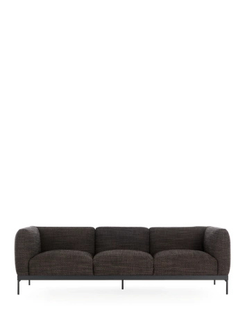 Asia Three-Seater Sofa (Cotone Structure) Dark Grey
