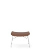 S/Wood Slatted Ash Footrest Light FSC™ Chrome Plated Leather
