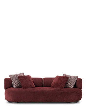 K-Waiting Chenille Sofa Maroon