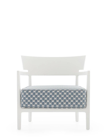 Cara Outdoor Liberty Obi Check Armchair White Blue