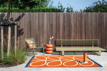 Orla Kiely Linear Stem Orange Carpet 464403