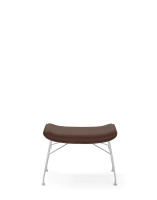 S/Wood Slatted Ash Footrest Dark Leather Chrome FSC™
