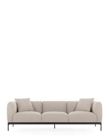 Asia Three-Seater Sofa (Cotone Plain) Beige