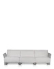 Pop Outdoor Three-Seater Ikon Sofa Biały