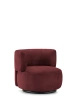 K-Waiting Chenille Armchair Maroon