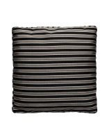 Cushion Stripes 48x48 cm Pillow Taupe Black