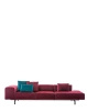 Largo Ottoman Three-Seater Velvet Sofa Red