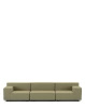 Plastics Tech Fabric Three-Seater Sofa Green