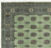 Pakistan Bokhara Green Wool Carpet 169 x 243