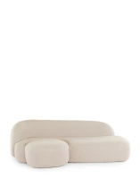 Aaland Sofa (Gorgone) White