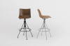 C.Koya Basic Veneer Stołek Ciemne Drewno Czarny FSC™