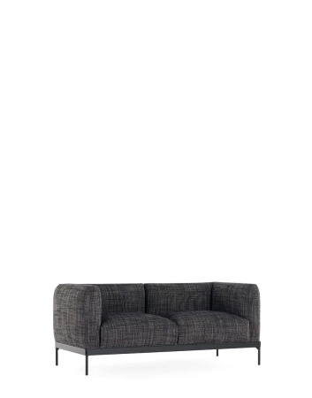 Asia Sofa Two-Seater (Cotone Structure) Czarny