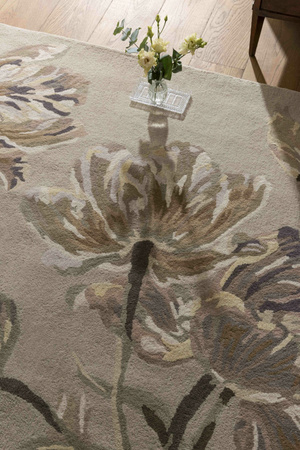 Laura Ashley Gosford Natural / Sage Green ROUND rug 081307