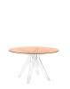 Sir Gio Round Ø120 cm Transparent Pink Table