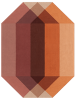 Gan Diamond Orange-Wine Outdoor Carpet